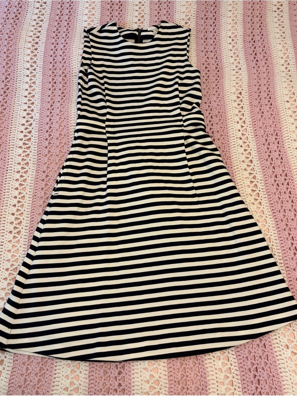 Trenery Black and White Striped Midi Dress - Picture 11 of 12